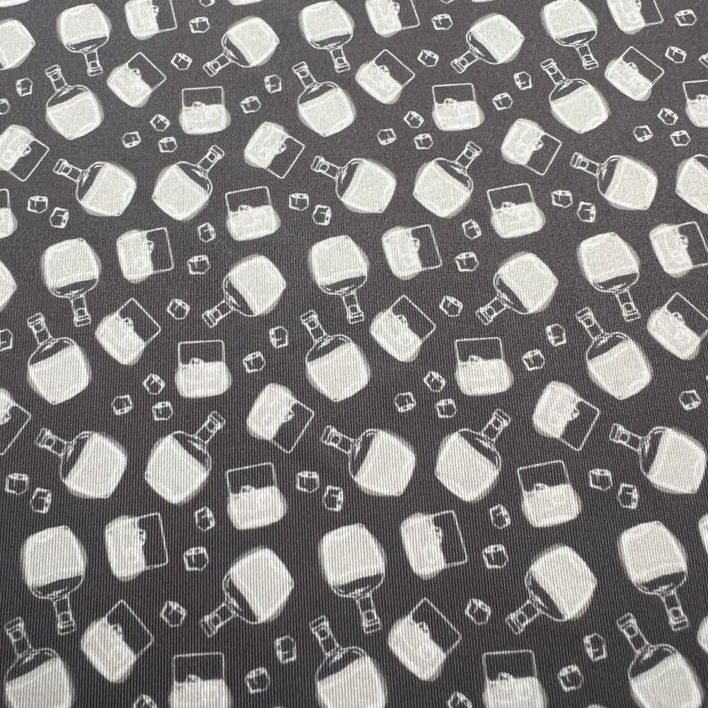 Straight Down Performance Golf Polo‎ Shirt Men's Large Gray Bourbon Bottle Print - Picture 5 of 12